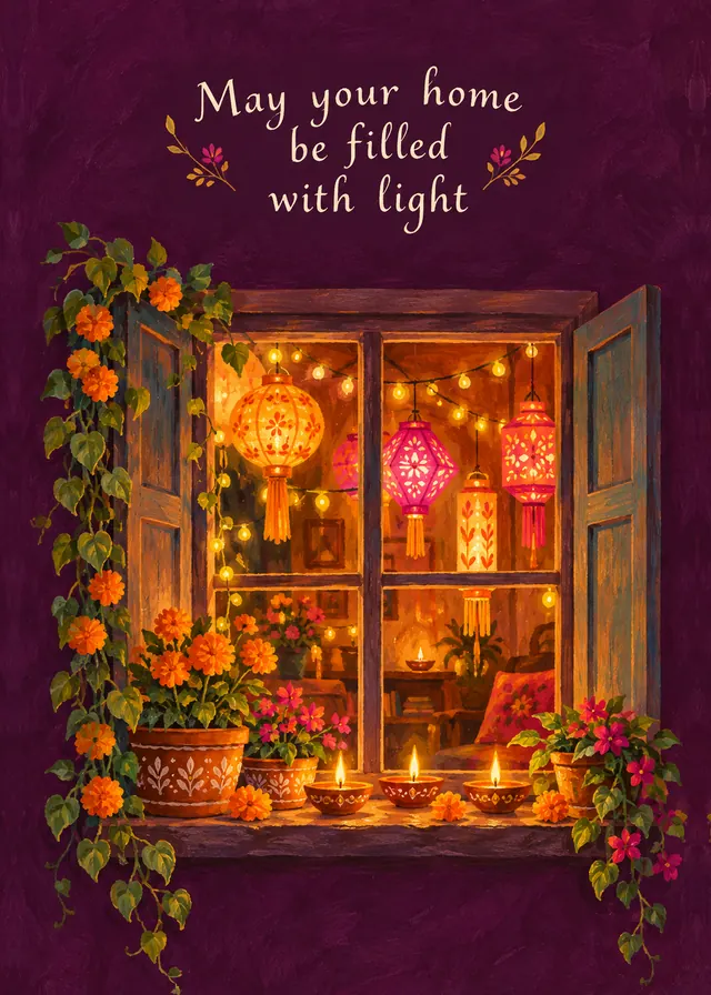 May Your Home Be Filled with Light card