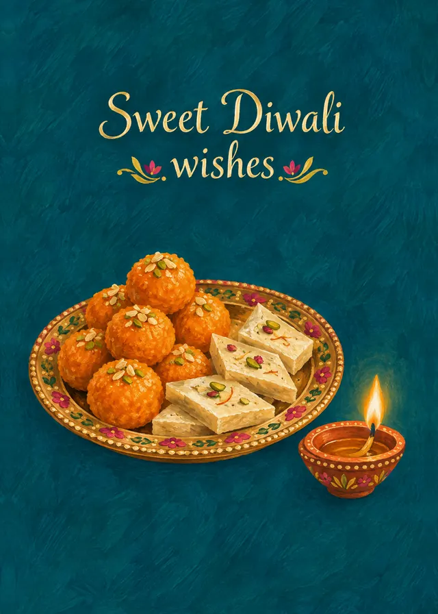 Sweet Diwali Wishes card