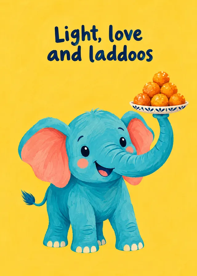 Light, Love and Laddoos card