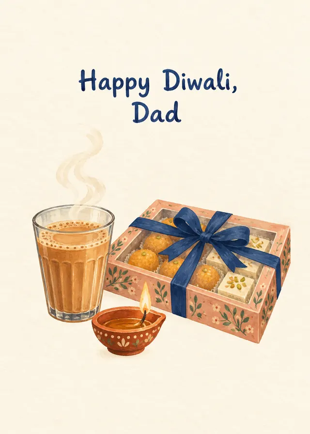 Happy Diwali, Dad card