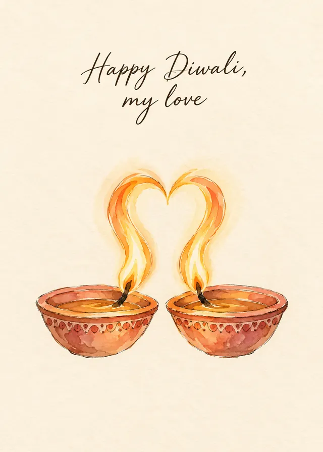 Happy Diwali, My Love card