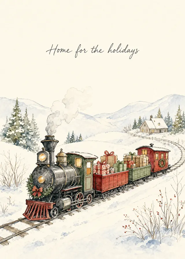 Home for the Holidays card