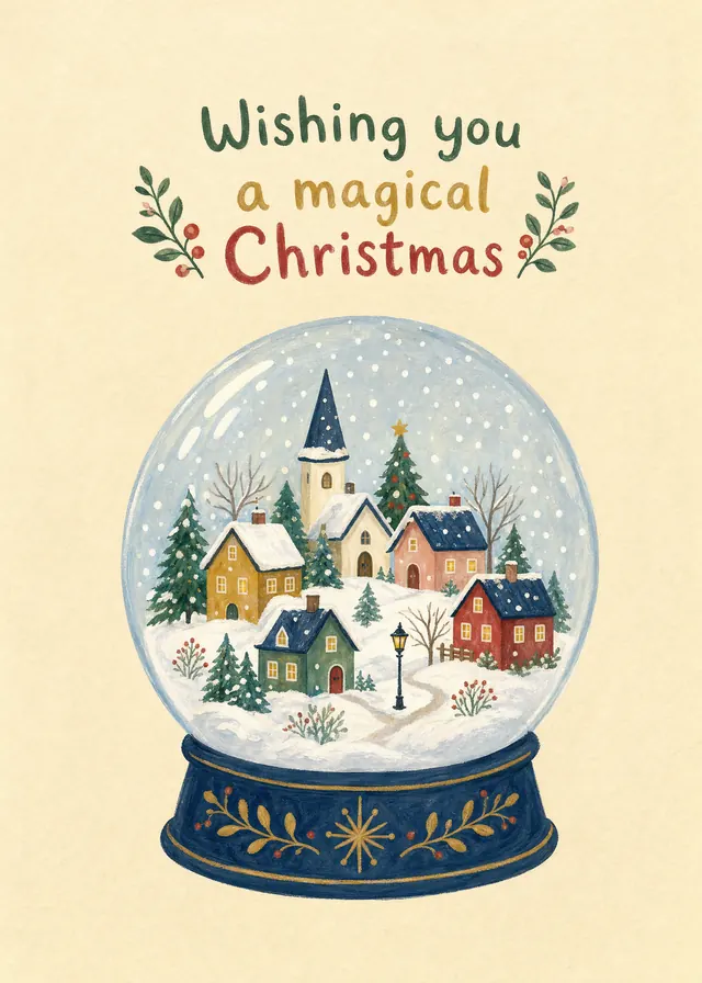 Wishing You a Magical Christmas card