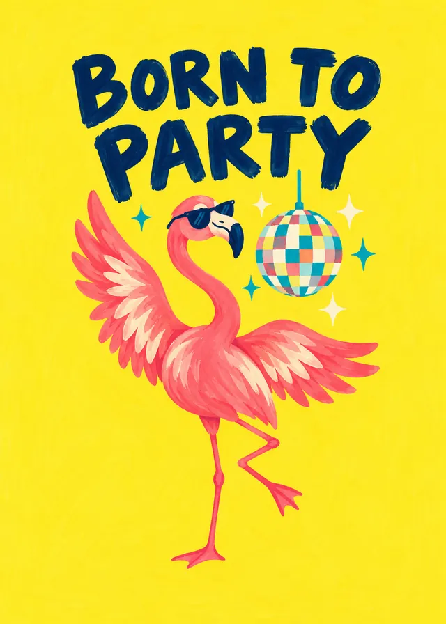 Born to Party card