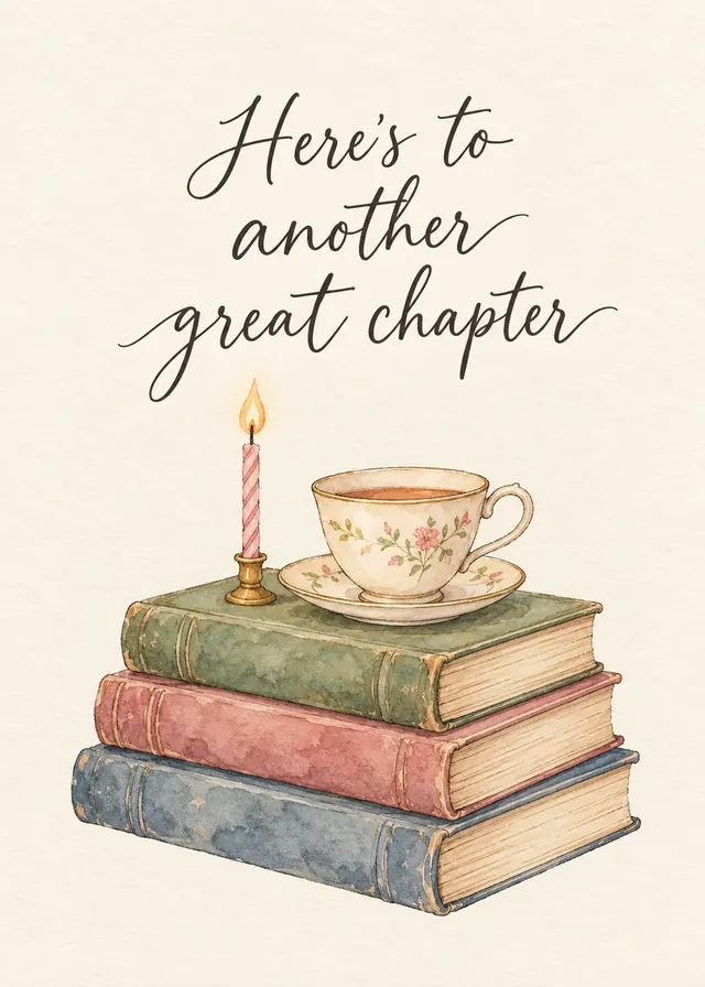 Here's to Another Great Chapter card