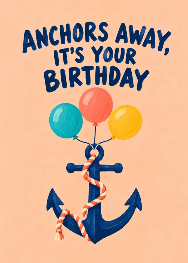 Anchors Away, It's Your Birthday card