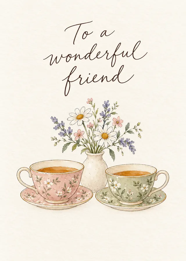 To a Wonderful Friend card