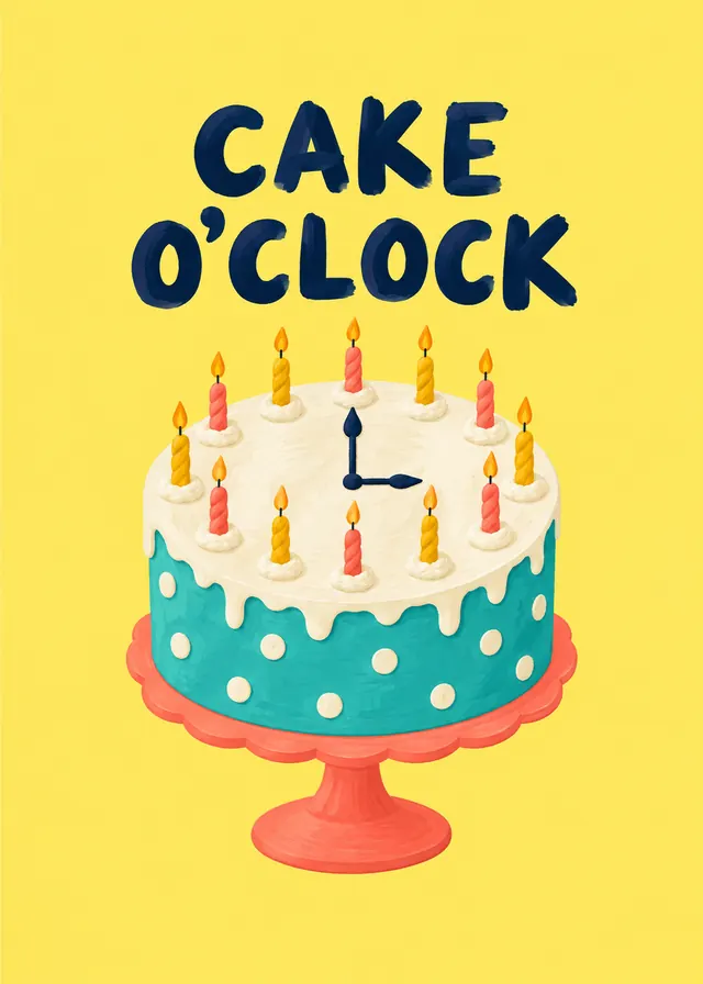 Cake O'Clock card