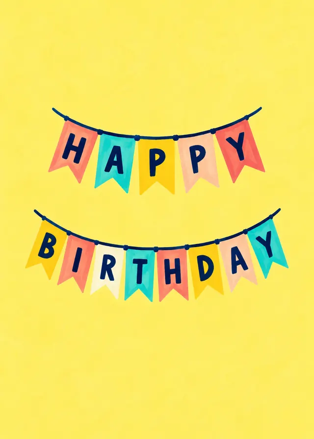 Happy Birthday Bunting card