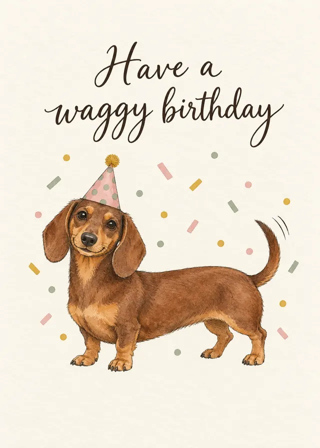 Have a Waggy Birthday card