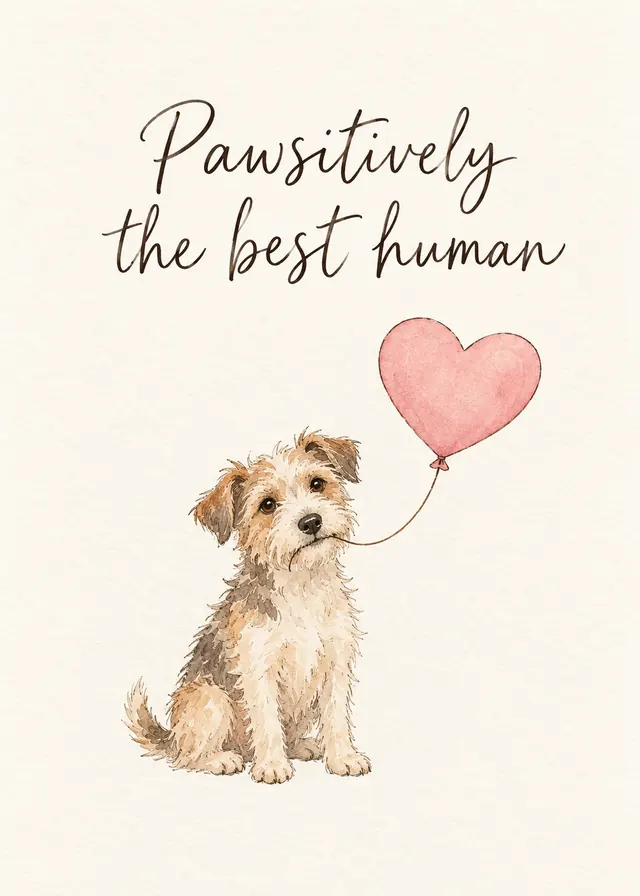 Pawsitively the Best Human card