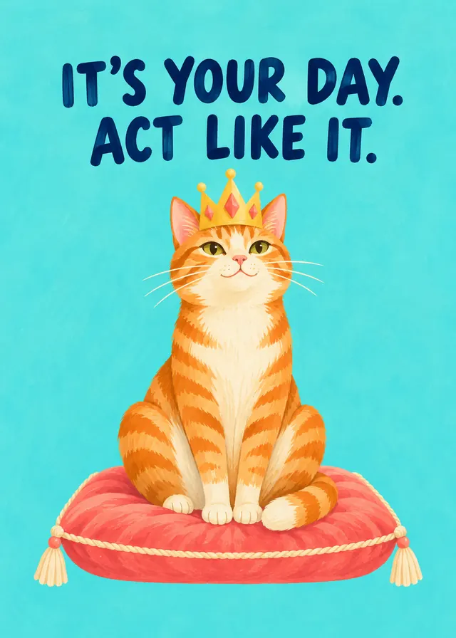 It's Your Day. Act Like It. card