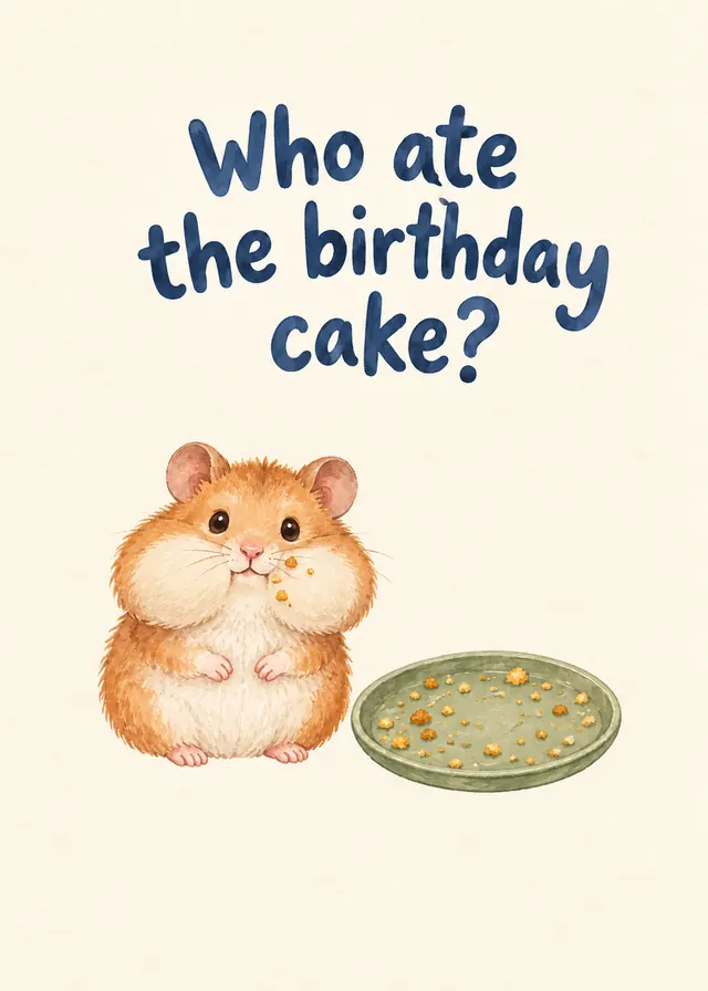 Who Ate the Birthday Cake? card
