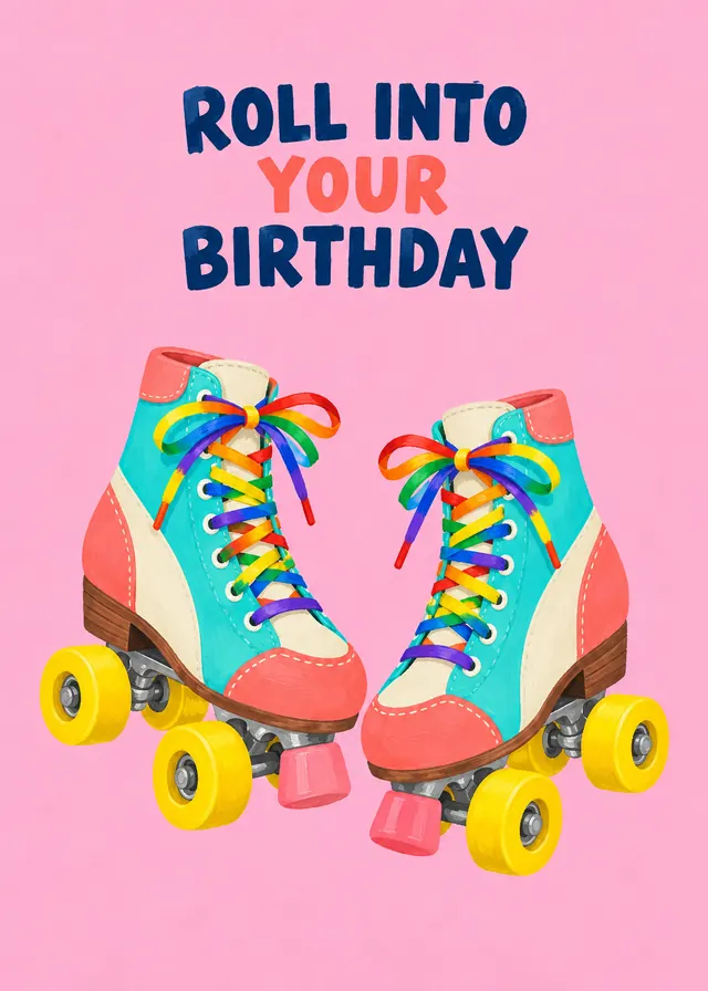 Roll Into Your Birthday card