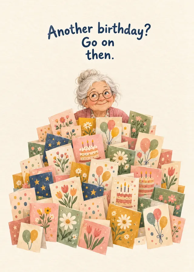 Another Birthday? Go On Then. (Grandma) card