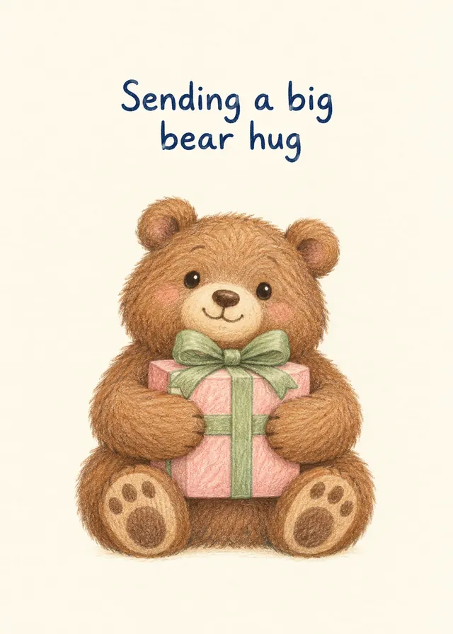 Sending a Big Bear Hug card