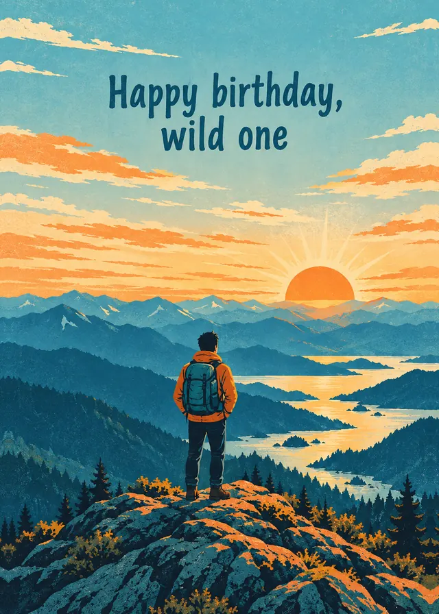 Happy Birthday, Wild One card