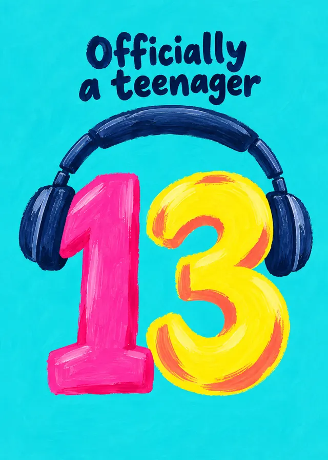 Officially a Teenager card