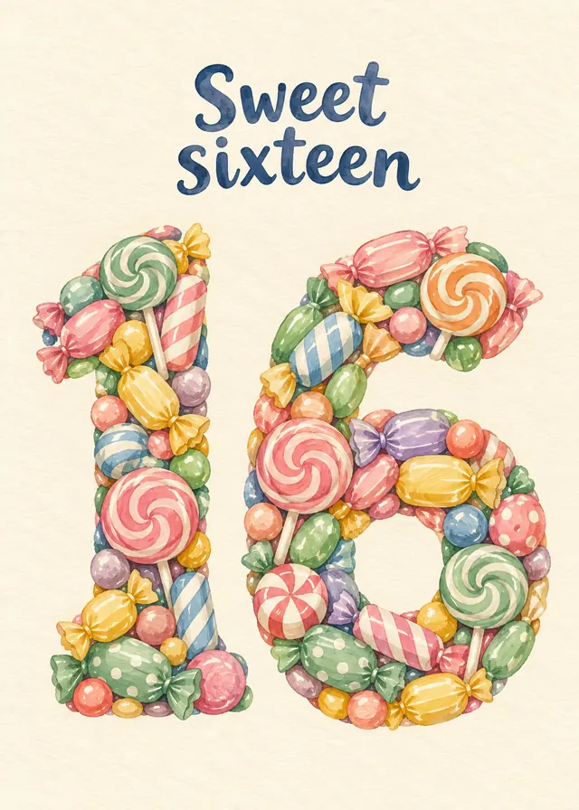 Sweet Sixteen card