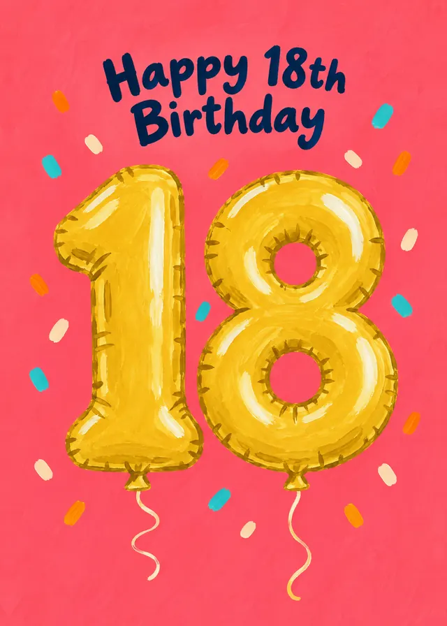 Happy 18th Birthday card