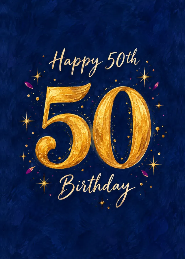 Happy 50th Birthday card