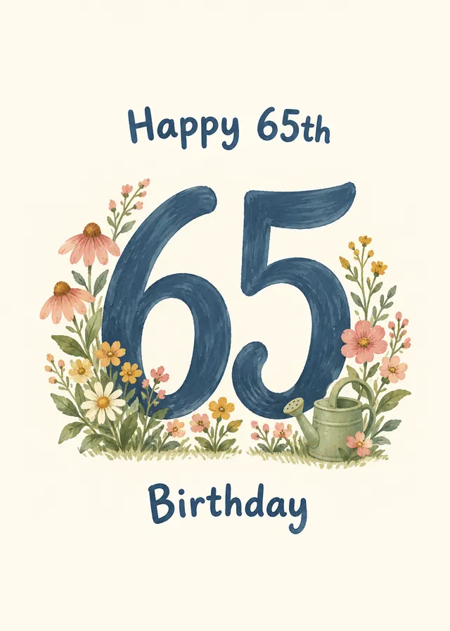 Happy 65th Birthday card