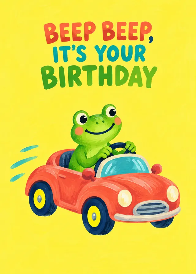 Beep Beep, It's Your Birthday card