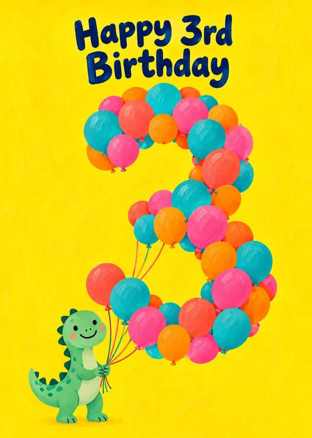 Happy 3rd Birthday card