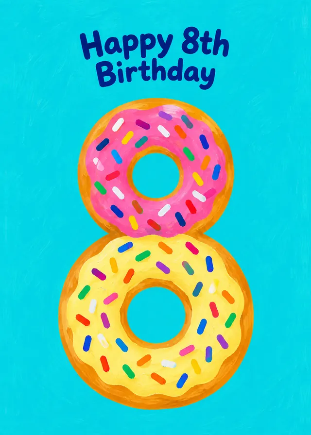Happy 8th Birthday card