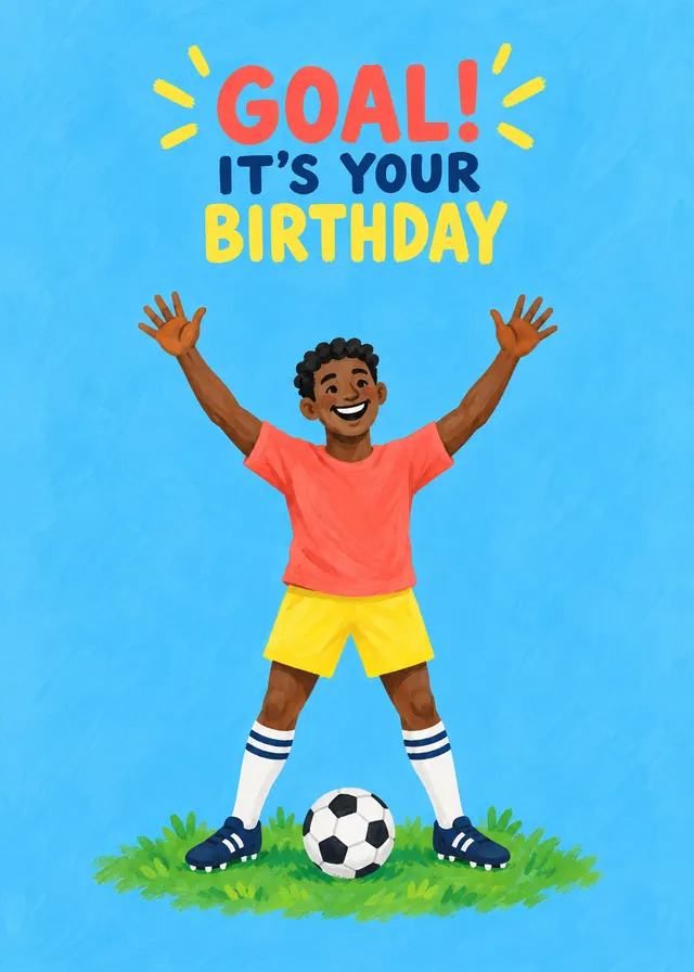 Goal! It's Your Birthday card