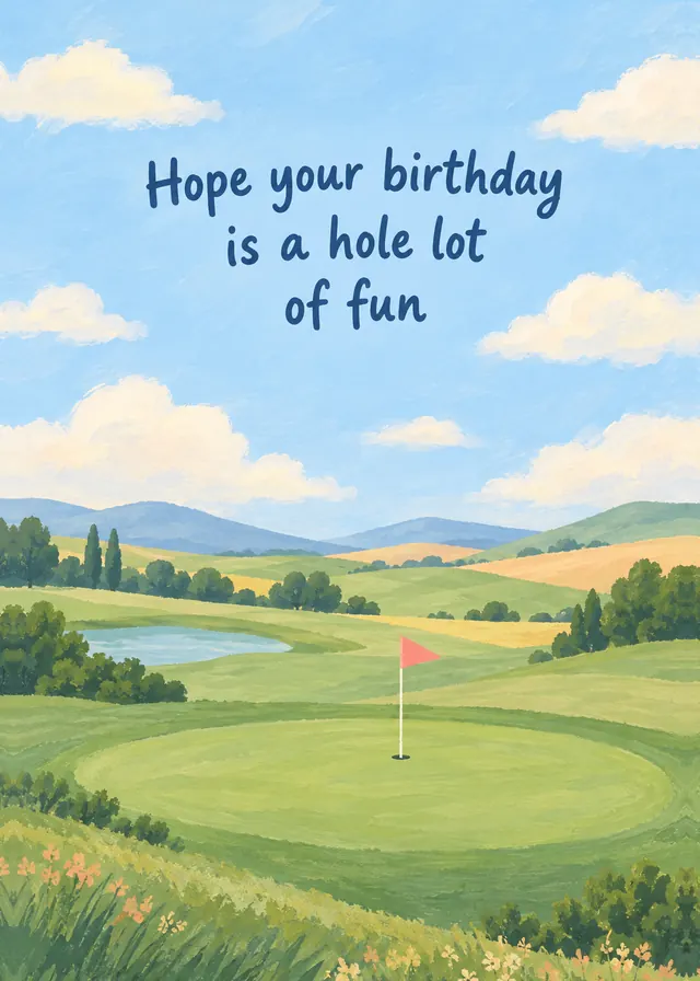 Hope Your Birthday Is a Hole Lot of Fun card