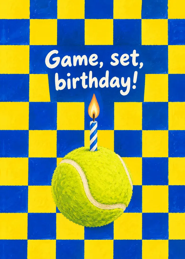 Game, Set, Birthday! card