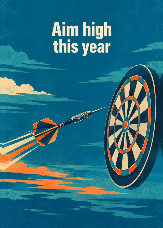 Aim High This Year card