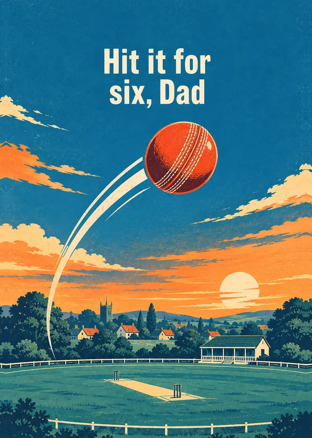 Hit It for Six, Dad card