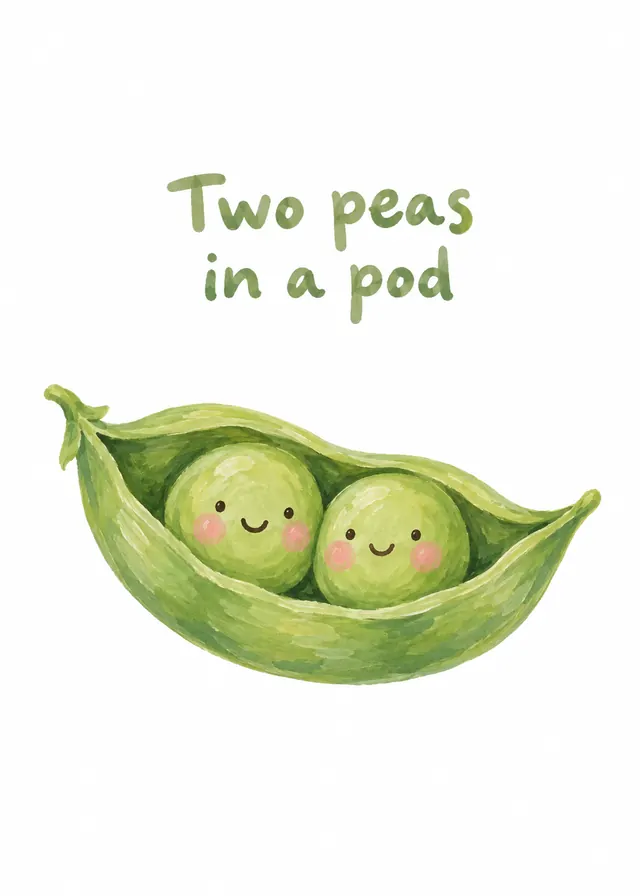 Two Peas in a Pod card