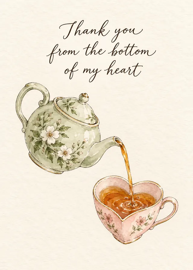 Thank You from the Bottom of My Heart card