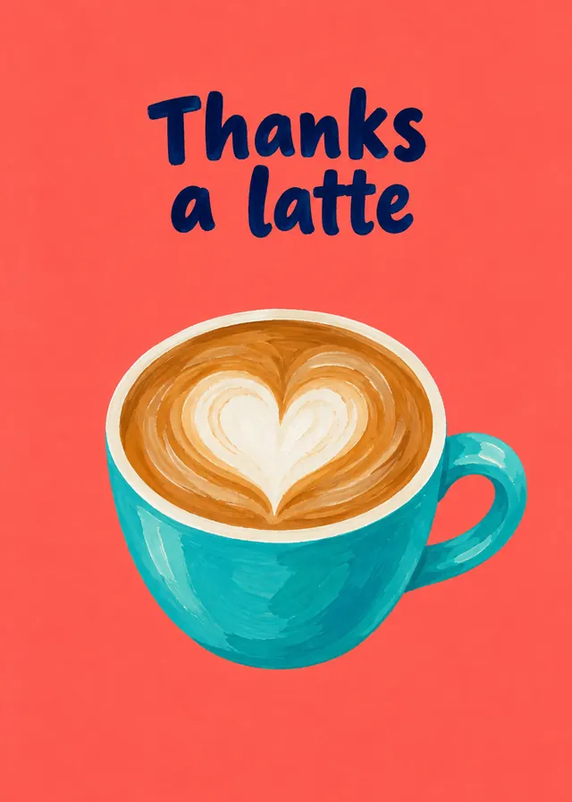 Thanks a Latte card