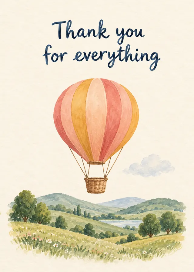 Thank You for Everything card