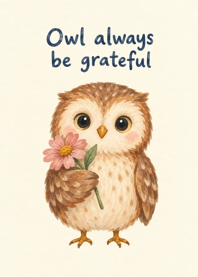 Owl Always Be Grateful card