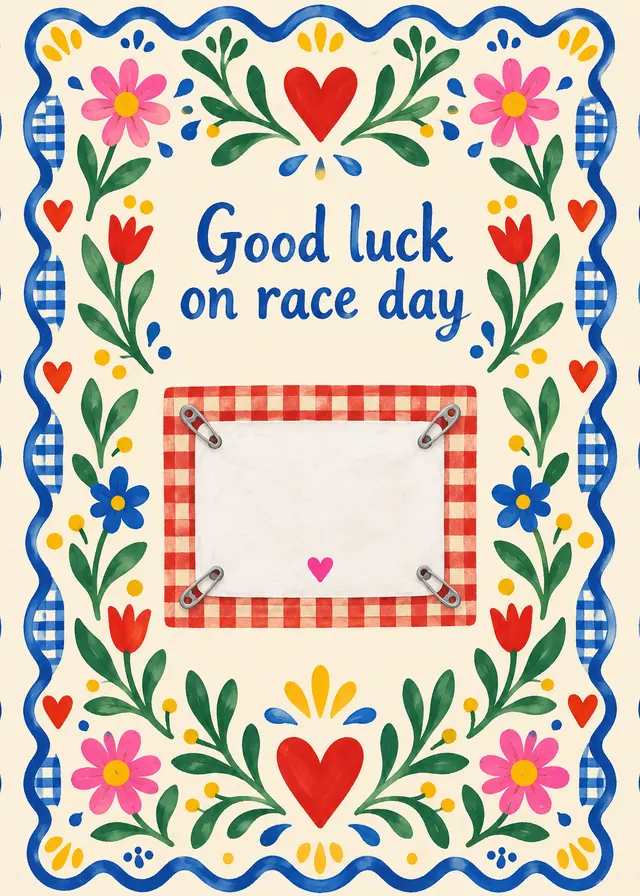 Good Luck on Race Day card