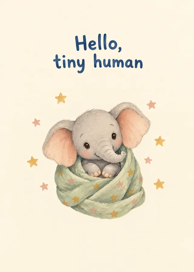 Hello, Tiny Human card
