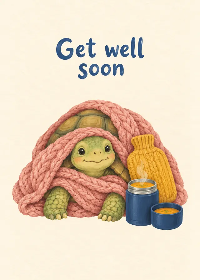 Get Well Soon, Tortoise card