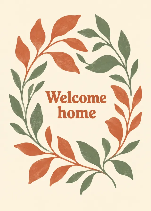 Welcome Home card