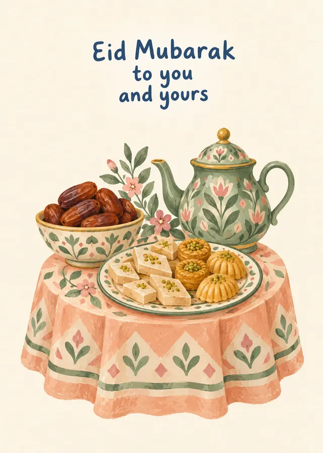 Eid Mubarak to You and Yours card