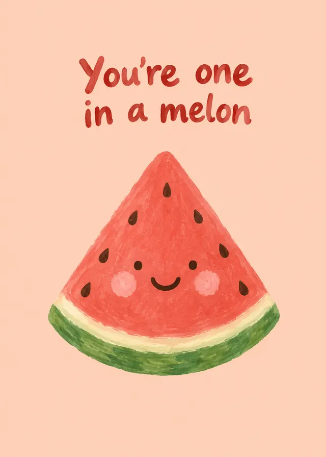 You're One in a Melon card