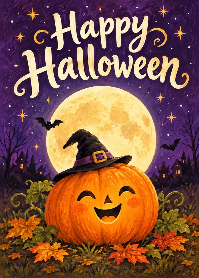 Happy Halloween Pumpkin card