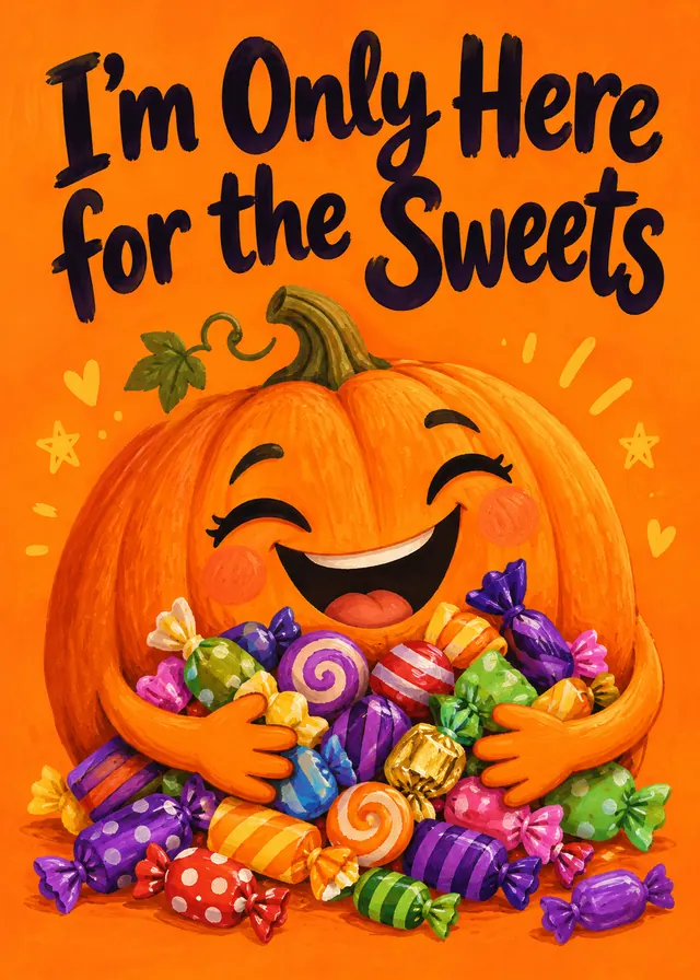 I'm Only Here for the Sweets card