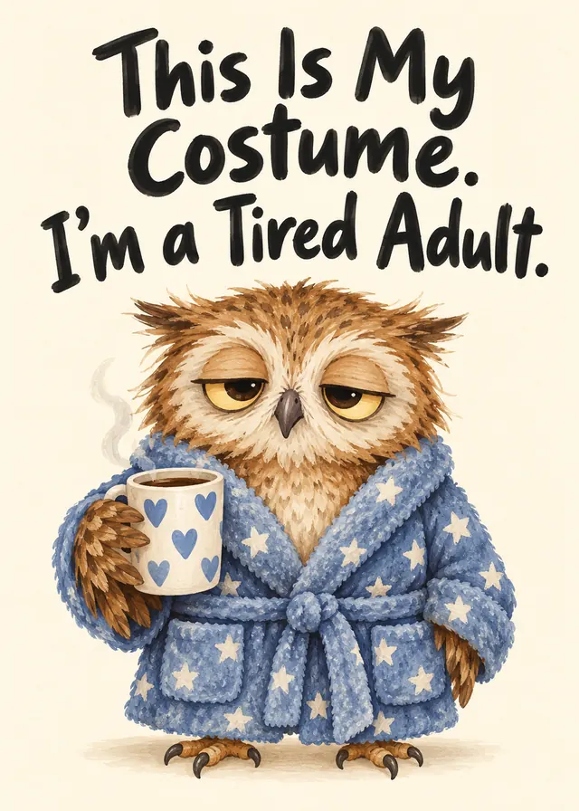 This Is My Costume. I'm a Tired Adult. card