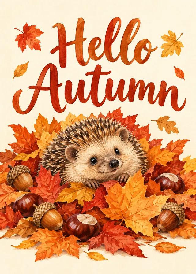 Hello Autumn card
