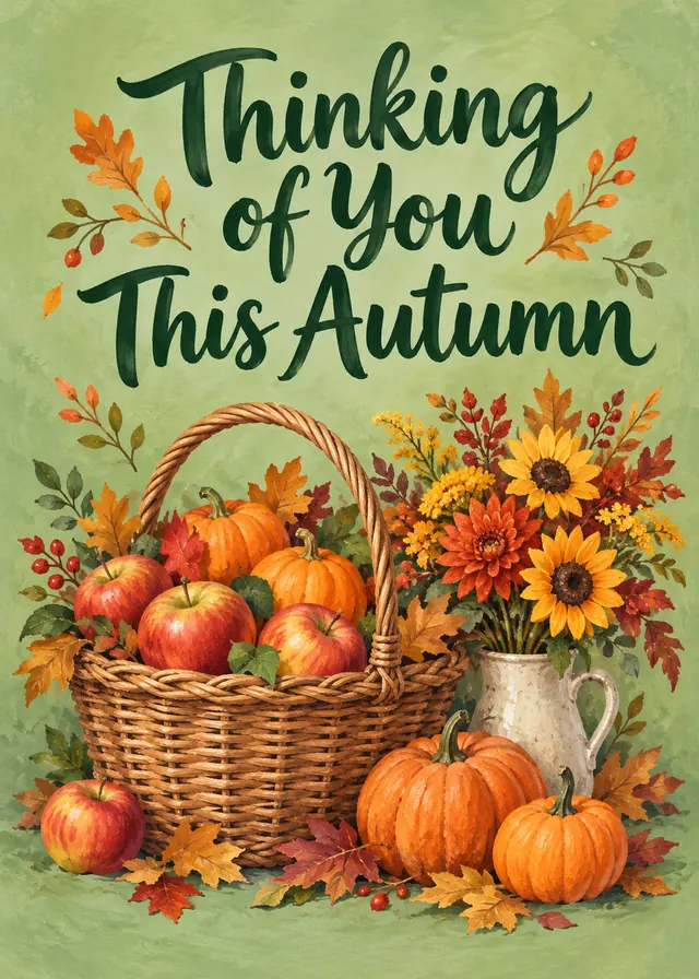 Thinking of You This Autumn card